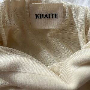 KHAITE Ivory Knit Top